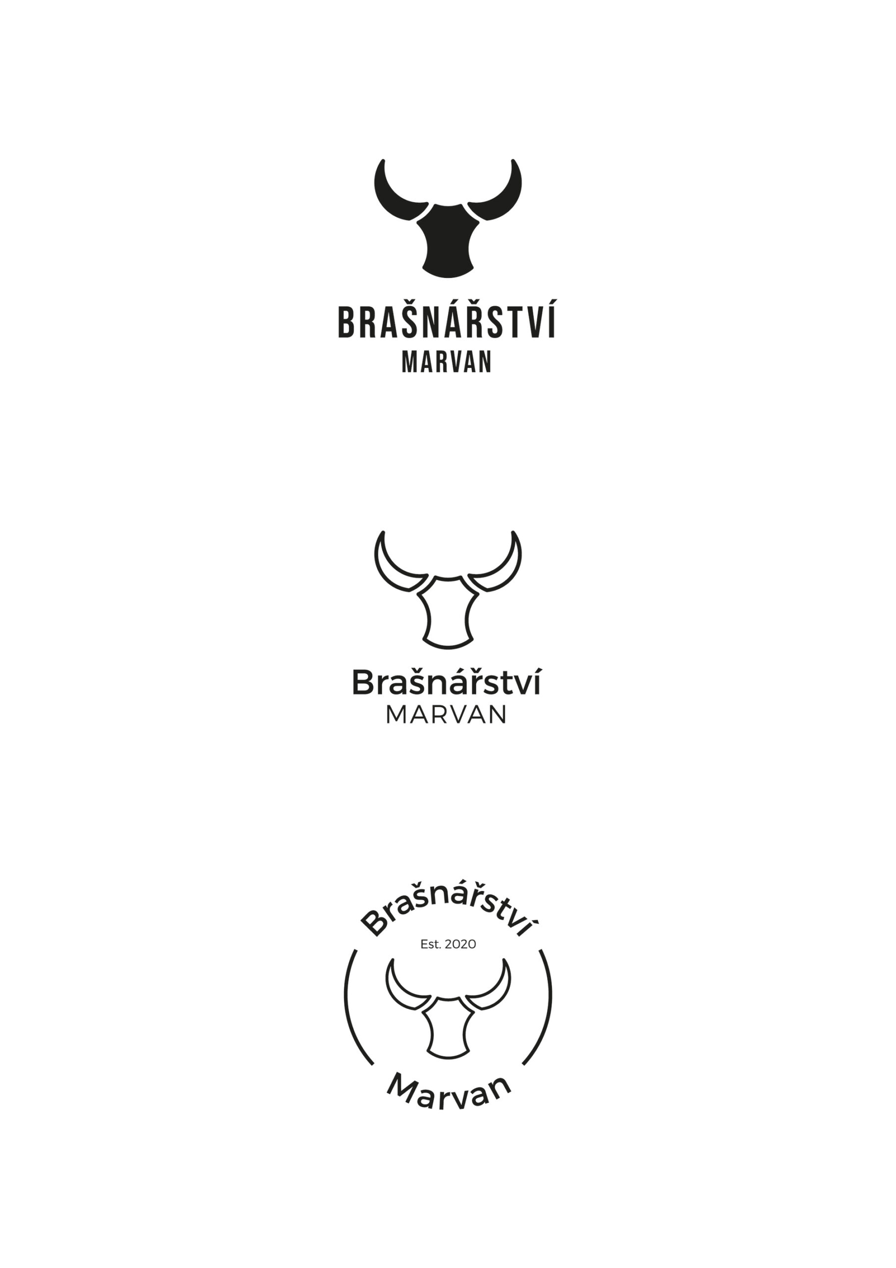 Návrhy loga, logotyp, Brašnářství Marvan
